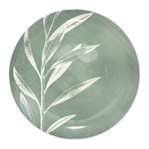 Lot De 6 Assiettes Plates "Green Harmony" 26cm Vert