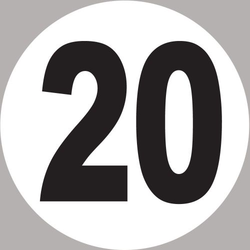 Numéro 20 - 5x5cm - Sticker/Autocollant