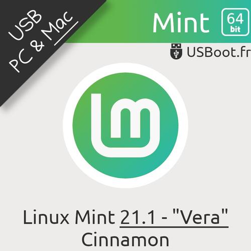 Clé Usb Linux Mint 21.1 Vera 64bit 8go 8gb Bootable Installation & 'test Live' - Clef Usb Linux