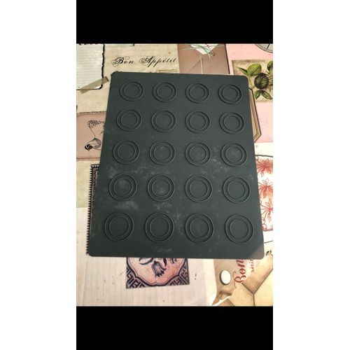 Tapis De Cuisson Plaque Silicone A Macarons 20 Empreintes