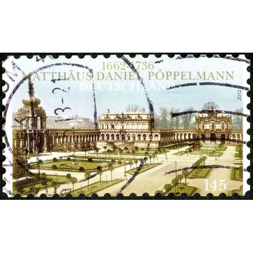 Timbre Oblitéré Deutschland, 1662-1736, Matthaüs Daniel Pöppelmann, 2012, 145