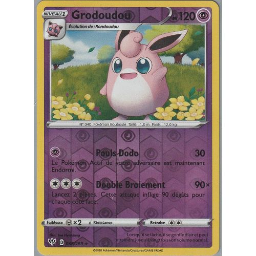 Carte Pokemon - Grodoudou - 068/189 - Holo-Reverse - Eb3 Tenebres Embrasees -