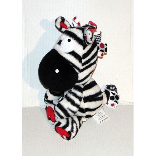 Doudou Zebre Black & White - Peluche Animal 27 Cm