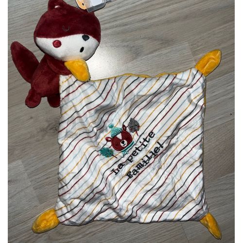 Doudou Renard Mouchoir Mots D'enfants La Petite Famille Jouet Bebe Naissance Comforter Soft Toy Fox Baby Little Family