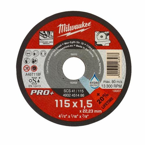 Disque à tronçonner MILWAUKEE Pro + - Ø 115 mm x 1.5 mm - 4932451486