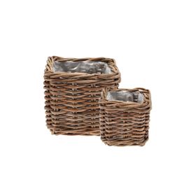 Panier À Plantes En Rotin Naturel