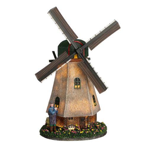 Village de Noël miniature moulin zaanse schans H28
