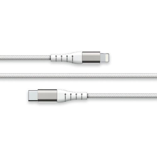 Force Power - Câble Lightning - 24 pin USB-C mâle pour Lightning mâle - 2 m - blanc