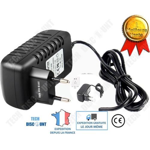 TD® Chargeur 12V adaptateur secteur cordon d'alimentation mural recharger noir fil batterie rapide efficace solide haute performance