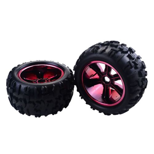 Pneu En Caoutchouc Pour Camion Monstre Rc, 2 Pièces, Pour Kyosho Hobao Team Losi Gm Dhk Hpi 1/8 Rc Bigfoot Truck, Pièces De Rechange