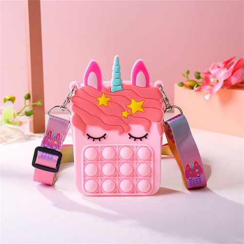 Sac Messager Anti-Stress Pour Enfants, Pochette À Bulles, Porte-Clé, Jouets Pour Filles, Cadeau De Noël