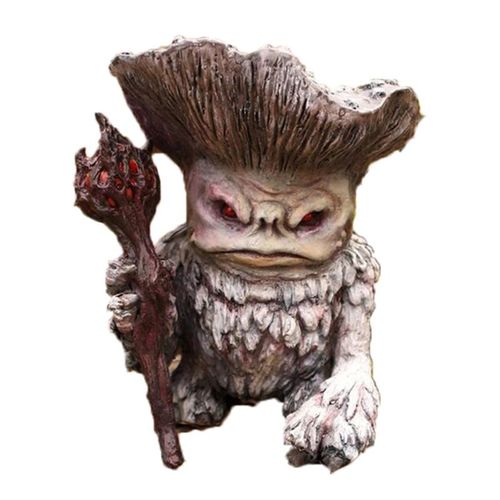 Figurine Miniature en résine champignon elfe, poupée ancienne fée Shaman magicien, jouet à la traîne, Statue de jardin, Sculptures décoration