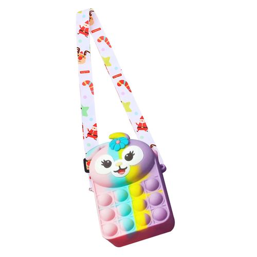 Sac À Bandoulière À Bulles En Silicone Pour Enfants, Jouets Pour Adultes, Sac De Messager Arc-En-Ciel, Jouet Sensoriel D'Autisme