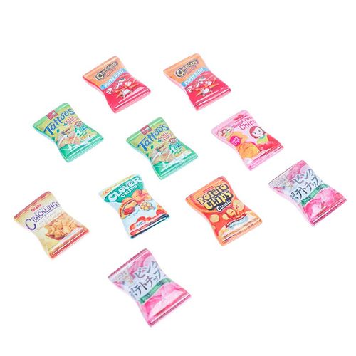 Simulation De Mini Chips Miniatures Pour Maison De Poupée, 10 Pièces, Casse-Croûte, Accessoires De Cuisine, Jouet Couleur Aléatoire Envoyé