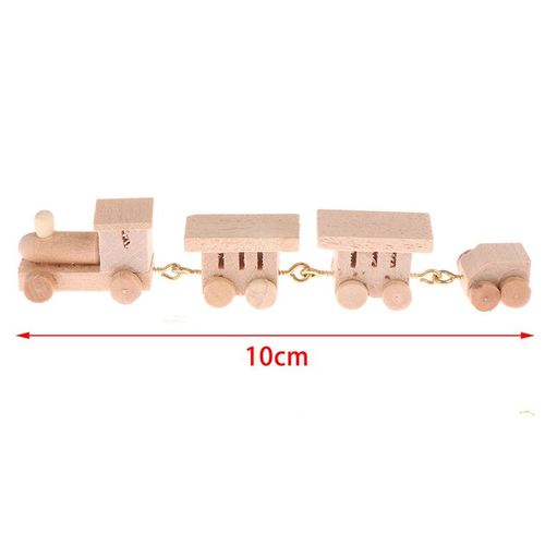 Mini Train En Bois, Accessoires Miniatures Pour Maison De Poupée, Jouet De Simulation, 1 Ensemble, 1/12