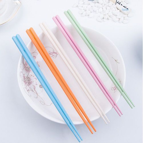 Baguettes en fibre de verre, 5 paires, faciles à nettoyer, légères, antidérapantes, lavables au lave-vaisselle, vaisselle résistante aux hautes températures