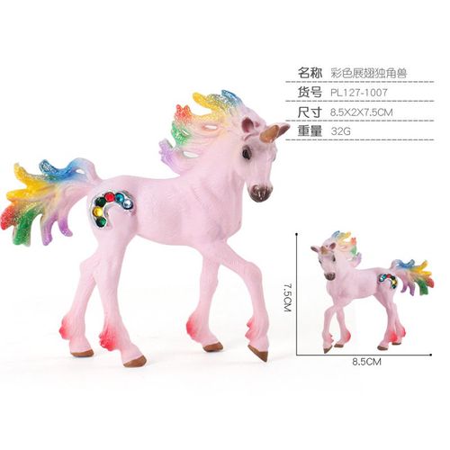 Figurines D'Animaux En Pvc Pegasus, Licorne, Cheval Féerique, Jouets, Cadeaux
