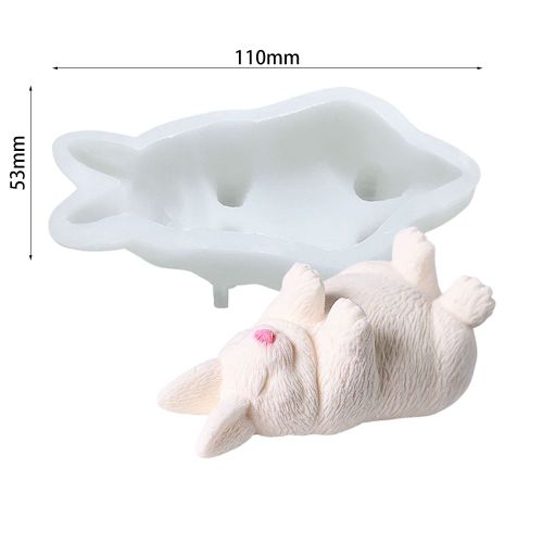 Moule De Lapin De Pâques 3d En Silicone, Plâtre, Mousse, Dessert, Gelée, Cuisson De Bonbons, Chocolat, Crème Glacée, Ustensiles De Cuisine