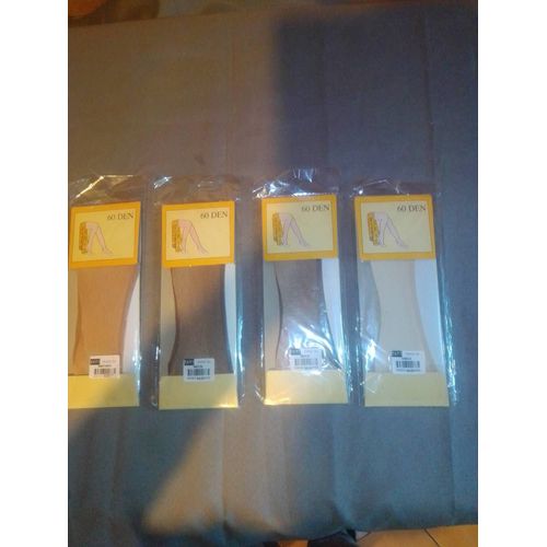 Lot De 4 Paires Protège Bas Invisible Dans La Chaussure 60 Den : 2 Naturs, 1 Naturel, 1 Sable Neuf