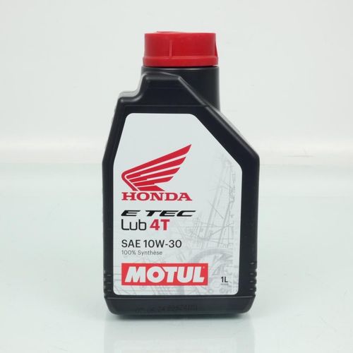 Bidon D'huile Motul E Tec Lub 4t 10w30 100% Synthèse 1l Pour Moto Scooter Neuf