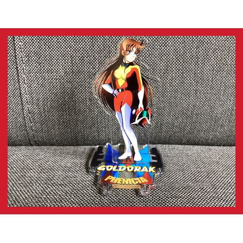 Rare Figurine Acrylique Phenicia Goldorak Grendizer 2024 Goldrake Ufo Robot 13cm Avec Support Vaisseau Navette Fossoirak Plexi Actarus Alcor Vega La Patrouille Des Aigles