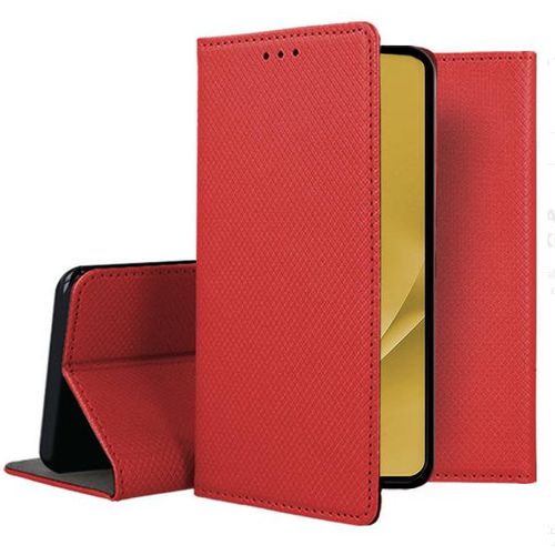 Housse Pour Xiaomi 12 Lite 5g - Etui Coque Pochette Portefeuille + Verre Trempe - Rouge Magnet