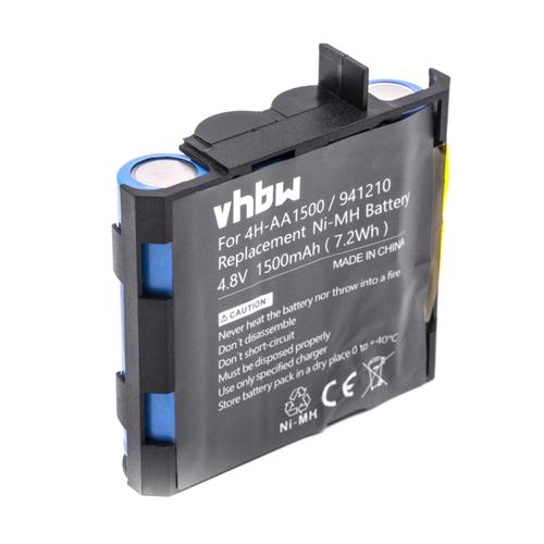 vhbw NiMH batterie 1500mAh (4.8V) pour appareil de médecine comme simulateur musculaire comme Compex 4H-AA1500, 941210, 941213