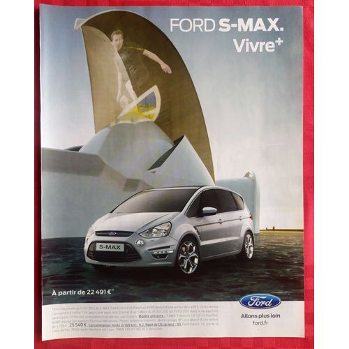 Publicité Papier- Voiture Ford S-Max De 2012