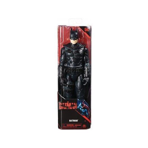 Figurine Dc : Batman Costume Noir 30 Cm - Super Heros - Personnage Articulé Marvel - Jouet - Set Garçon Et 1 Carte Animaux