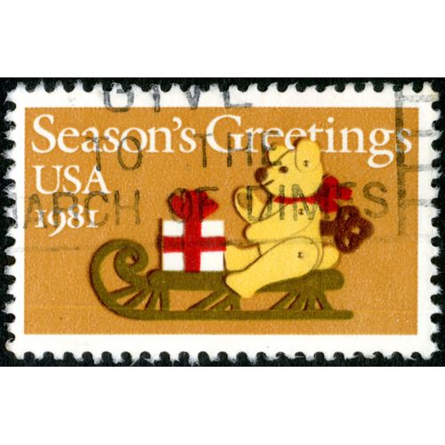 Timbre Oblitéré Usa 1981, Season's Greetings