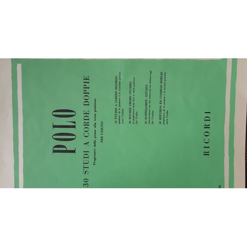 Polo 30 Études De Doubles Cordes Pour Violon
