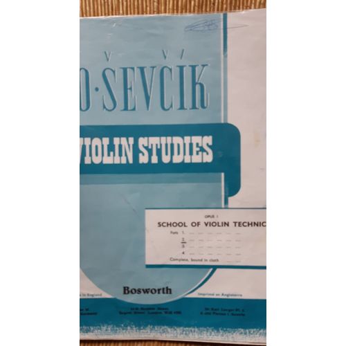 Sevcik Etudes De Violon Opus I Partie 2