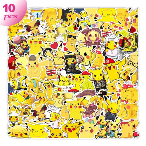 Autocollants Dessin Animé Pokémon Pikachu, 10/30/50 Pièces, Décalcomanies Mignonnes, Dessin Animé, Monstre De Poche, Skateboard, Graffiti, Jouets Pour Enfant