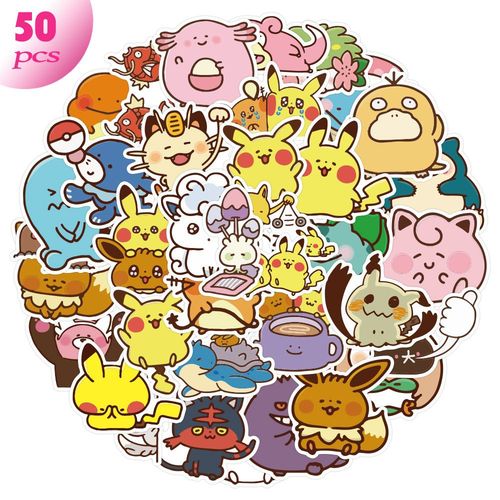 Autocollants Imperméables Pokémon Pikachu, 38 Pièces, Mignon, Skateboard, Casque De Guitare, Dessin Animé, Monstre De Poche, Décalcomanies, Jouet De Noël Pour Enfant