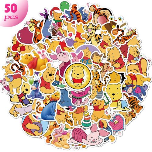 Autocollants De Sac À Dos Winnie L'Ourson, 50 Pièces, Autocollant De Dessin Animé Mr Sanders, Décalcomanies De Graffiti Imperméables, Jouet Classique, Cadeaux Pour Enfants, Diy Bricolage