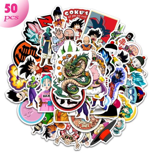 Autocollants De Graffiti De Dragon De Dessin Animé, Tasse D'Eau, Guitare, Casque D'Ordinateur Portable, Dessin Animé, Autocollants Imperméables, Jouet Pour Enfants, Cadeau De Noël 50 Pièces