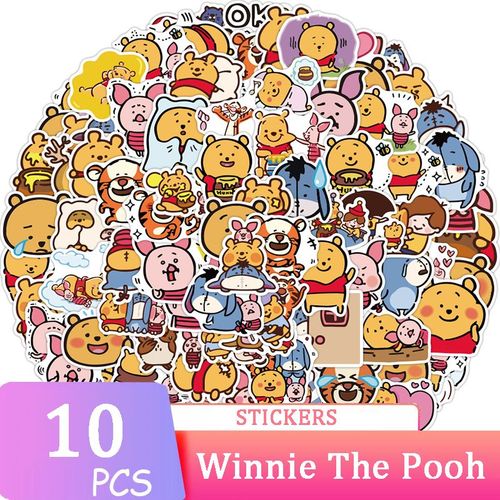 Autocollants De Dessin Animé Winnie L'Ourson, 10/30/50/100 Pièces, Décalcomanies Mignonnes, Imperméables, Dessin Animé, Pour Bricolage, Carnet De Notes, Jouets Pour Enfants, Cadeaux D'Annivers