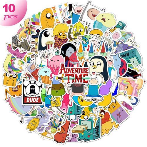 Autocollants Imperméables En Pvc, Dessin Animé Adventure Time, Pour Sac À Dos, Carnet De Notes, Décalcomanies, Jouet Pour Enfant, Cadeau D'Anniversaire, 10/30/100 Pièces