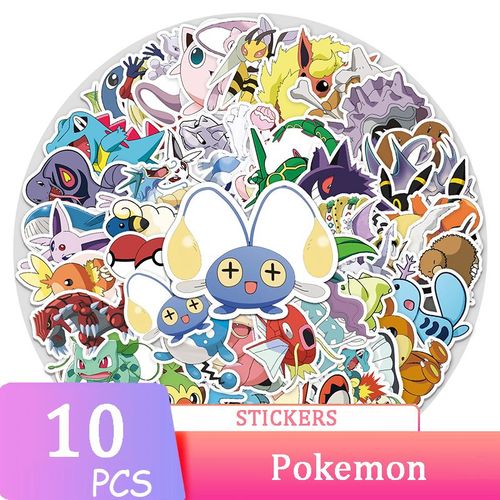 Autocollants Pokémon De Dessin Animé Monstre De Poche, Décalcomanies Graffiti Pour Sac À Dos, Vélo, Jouet Pour Enfant, Cadeaux D'Anniversaire, 10/30/50 Pièces