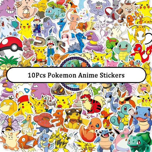 Autocollants Imperméables Pokémon Pikachu, 10/30/100 Pièces, Décalcomanies De Dessin Animé Monstre De Poche, Graffiti En Pvc, Jouet Pour Enfants, Cadeaux