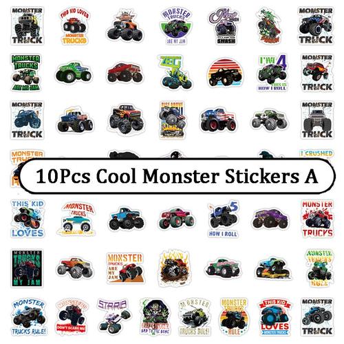 10/30/50pcs Monstre Cool Autocollants Dessin Animé Mo Ter Étanche Autocollant Bricolage Skateboard Graffiti Autocollants Classique Jouet Enfants Cadeau Nouveau