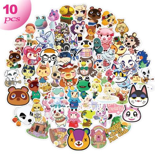 Lot De 10, 30, 50 Ou 100 Autocollants Imperméables En Pvc, Style Dessin Animé Animal Crossing, Pour Ordinateur Portable, Guitare, Décalcomanie, Jouet Classique, Cadeau Pour Enfant