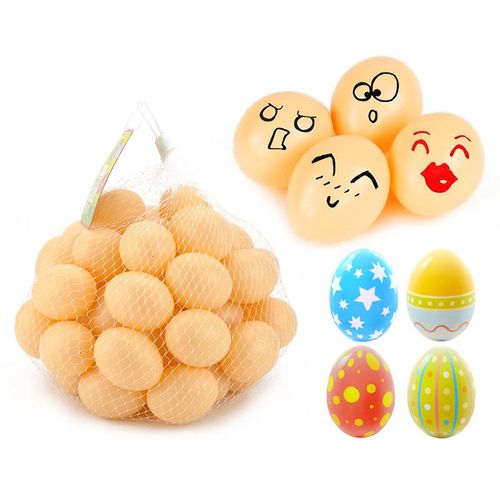 ¿Ufs À Couver De Poule, 12 Pièces/Lot, Simulation D'Élevage, Faux ¿Ufs Artificiels En Plastique, Peinture Diy, Jouet Éducatif De Pâques