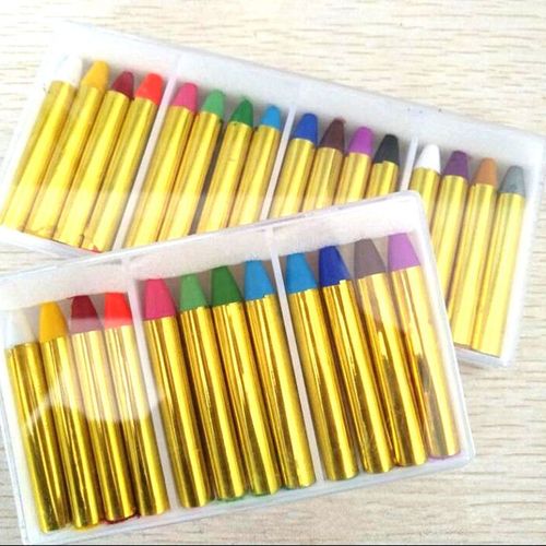 Crayons De Peinture Pour Le Visage Et Le Corps, Stylo Pastel, 16 Couleurs, Bâton Pour Fête D'Halloween, Maquillage, Clown, Fantôme, Diable, Cadeau Pour Enfant