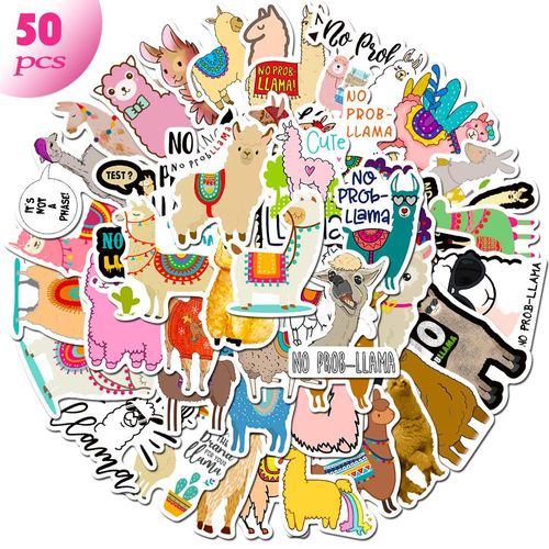 Autocollants De Graffiti Imperméables En Pvc, 50 Pièces, Mignon Kawaii, Dessin Animé Herbe Boue Cheval, Skateboard Guitare, Décalcomanies, Jouet Pour Enfants, Cadeau