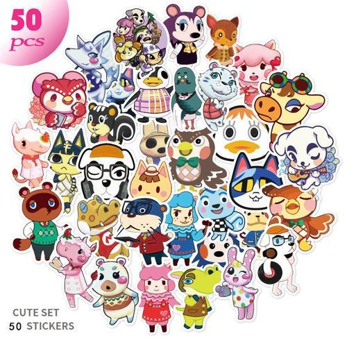 Autocollants De Jeu Animal Crossing En Pvc, 50 Pièces, Autocollants De Graffiti Mignon, Imperméable, Pour Sac À Dos, Valise, Guitare, Dessin Animé, Jouet Pour Enfant, Cadeau