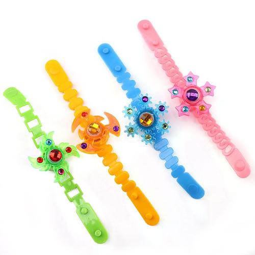 Bracelet De Poignet Lumineux Pour Enfants, Rotatif Manuel, Flash Doux, Gyro, Led, Dessin Animé, Lumières, Brille Dans La Nuit, Jouets Pour Enfants, 1 Pièce