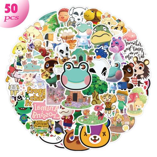 Autocollants De Jeu Étanche Animal Crossing, 50 Pièces, Autocollant Esthétique De Dessin Animé, Pour Casque, Carnet De Notes, Autocollants Graffiti, Jouet, Cadeaux Pour Enfants