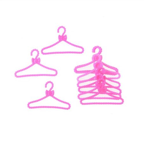 Cintres À N¿Ud Papillon En Plastique Rose, Accessoires Pour Mini Poupée, Vêtements, Robe, Maison De Jeu, Jouet Pour Bébé, 1/6, 20 Pièces/Lot