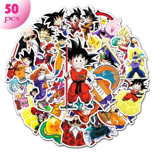 Autocollants Dragon Balled Pour Sac À Dos, Étiquette De Guitare, En Pvc, Étanche, Graffiti, Jouet Classique De Noël Pour Enfants, 50 Pièces